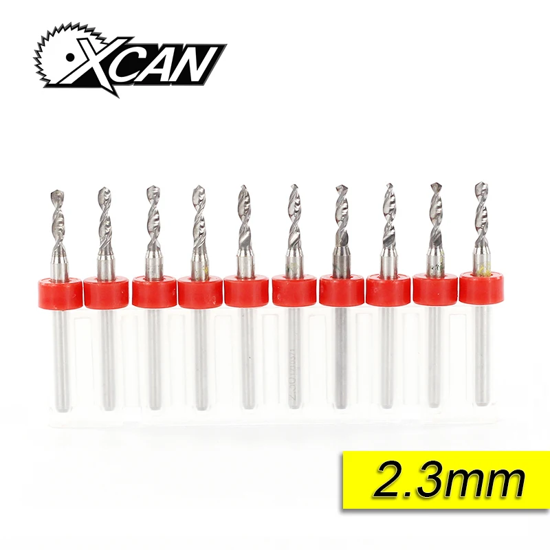 10pcs 2.3mm XCAN 10 шт. 2,1 мм до 3,0 мм PCB сверло Набор для сверления печатной платы твердосплавный станок с ЧПУ мини сверла - Цвет: 10pcs 2.3mm