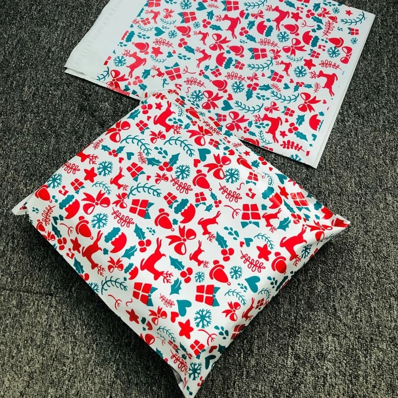 

100pcs 42x28cm Christmas Envelope Self Seal Mailing Bags without Padded Gift Packaging Mailers Shipping Envelopes Bag