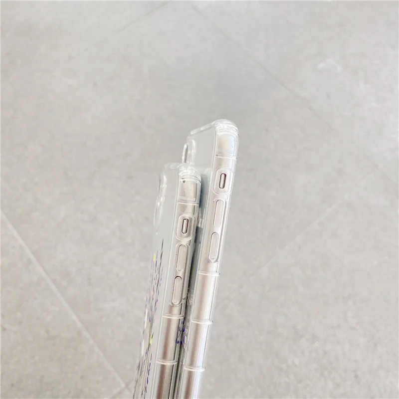 

INS Flowers leaves Phone Case For iPhone 7 8 Plus 11 12 mini Pro X Xs Max Xr Clear Soft TPU Silicon Back Cover Fundas