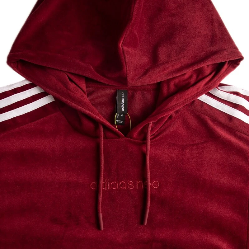 Original New Arrival Adidas NEO W CS SWH VELOUR Women's Pullover Hoodies Sportswear | Спорт и развлечения