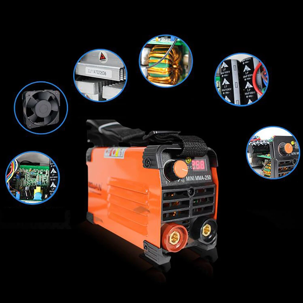 Мини сварочный аппарат MMA для дома ручной дуговой сварки 220 В перем. Тока 180 250 20