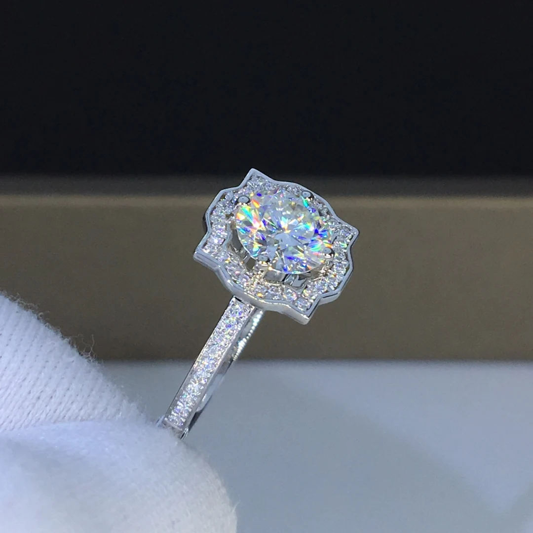 

MDINA 925 Sterling Silver Passed Diamond Test 1-3Ct D Color VVS1 Moissanite Princess Engagement Ring Luxury Ring Jewelry