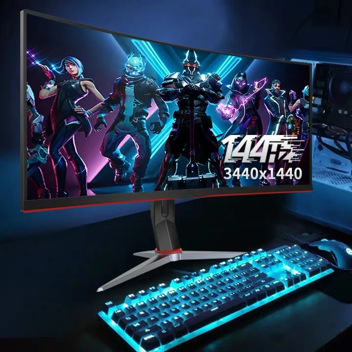 

Монитор 4K, изогнутый игровой киберэкран 144, монитор Гц, 32 дюйма