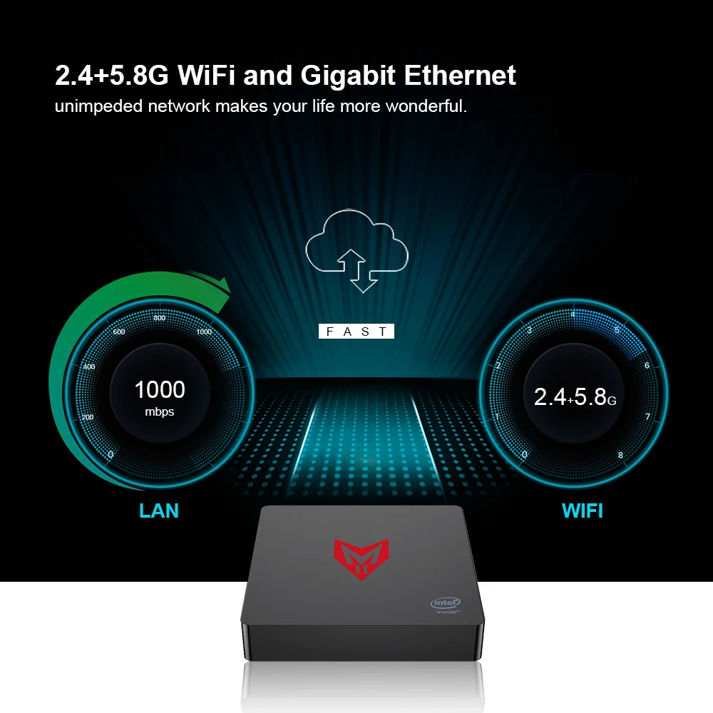 MII-V Мини ПК в Apollo Lake J3355 4 Гб 64 Win 10 медиаплеер HD 1.4b BT 0 2 4G 5 8G WIFI 1000 Мбит/с | Компьютеры и
