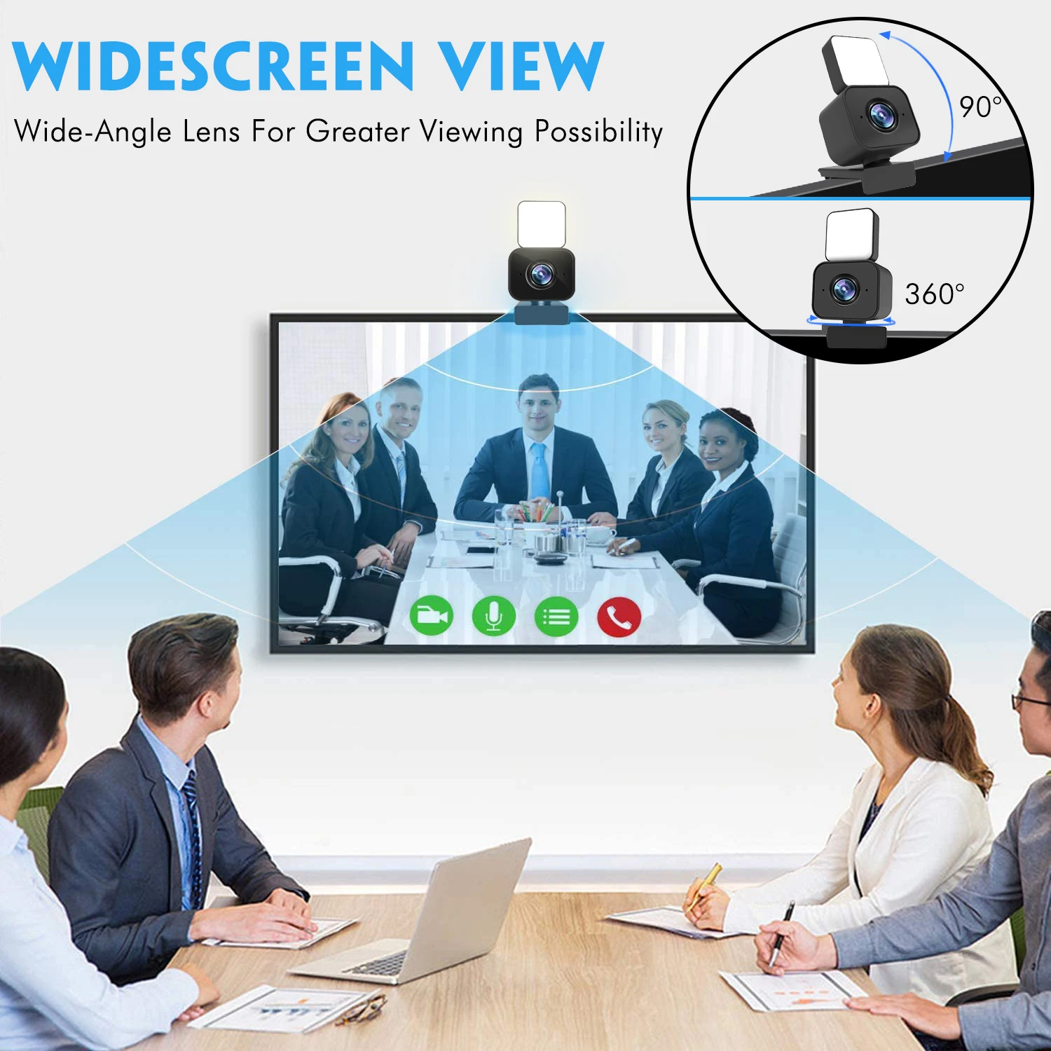 HD 1080P Comparable 2K 4K with Ring Light and Tripod Webcam Cover 3 Colors Brightness Adjustable for Laptop MacBook PC Streaming - купить по