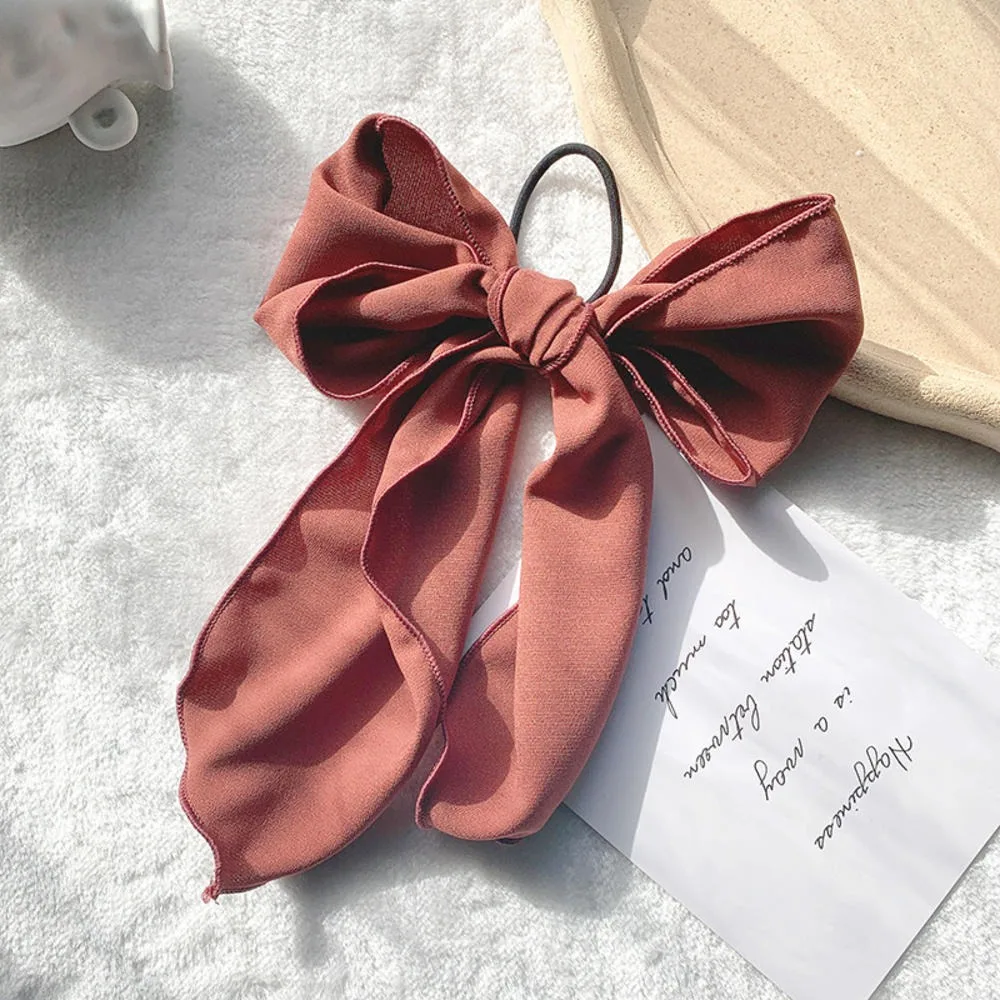 

Girls Oversized Ribbon Bow Hair Ties Hair Bow Ties Scrunchies Popular Hair Bands Flower Print Ribbon Hairbands 1PCS
