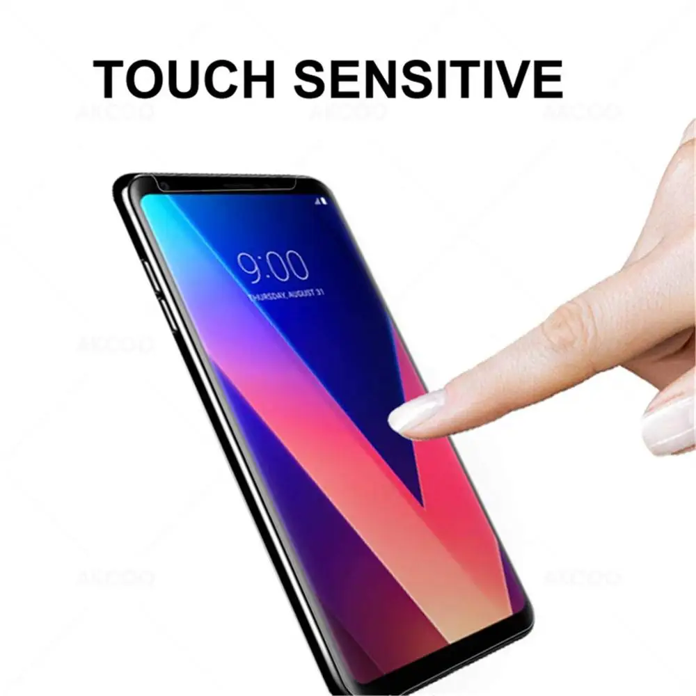 20D изогнутые УФ жидкое Полный Клей закаленное Стекло чехол для LG V30 V40 пленка с