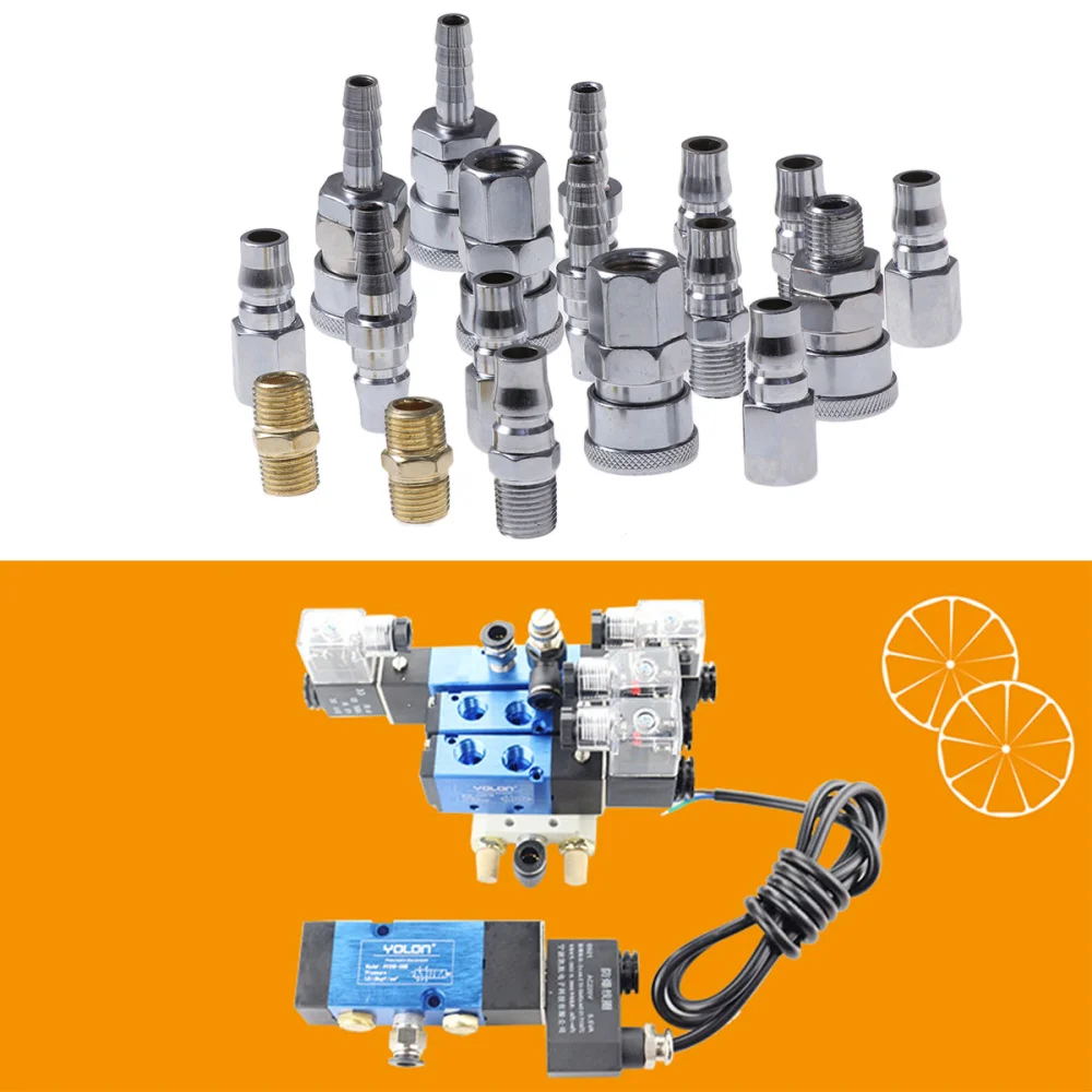 

18pcs Fast Joint Kit 1/4 Inch Air Line Hose Compressor Fitting Couplings Connector Release Male Female Air Tool Accessories
