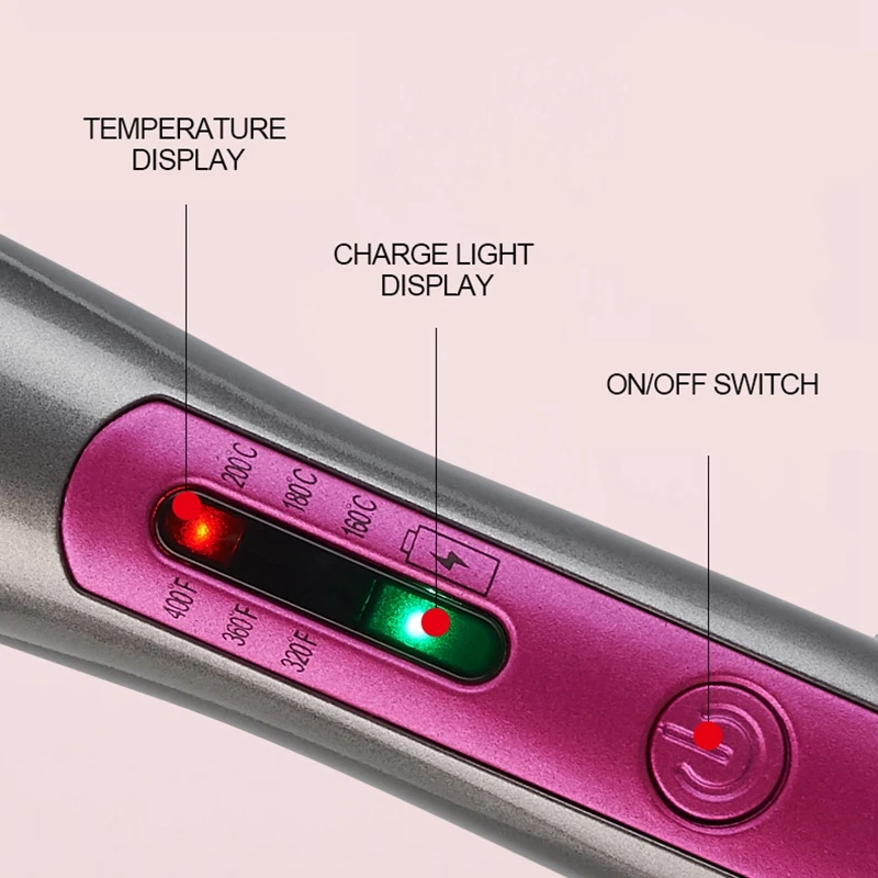 Портативные профессиональные щипцы для завивки волос USB Плоские керамические