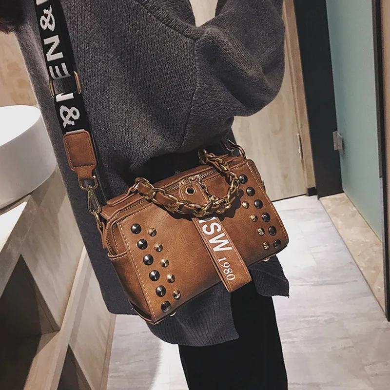 BXX Sac/2019 Модные осенние зимние роскошные женские сумки дизайнерские заклепки