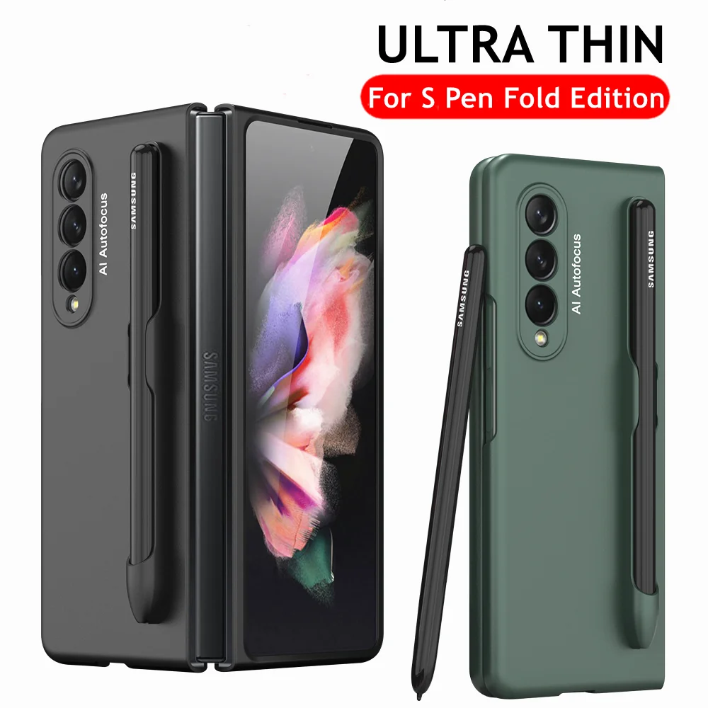 

For Samsung Galaxy Z Fold 3 Case S Pen Fold Edition Pen Holder Ultra Slim Plastic Cover for Galaxy Z Fold3 No S Pen