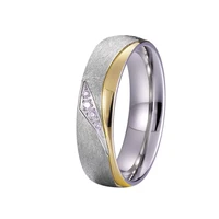 unique 2019 wedding rings bicolor 316l stainless steel woman ring