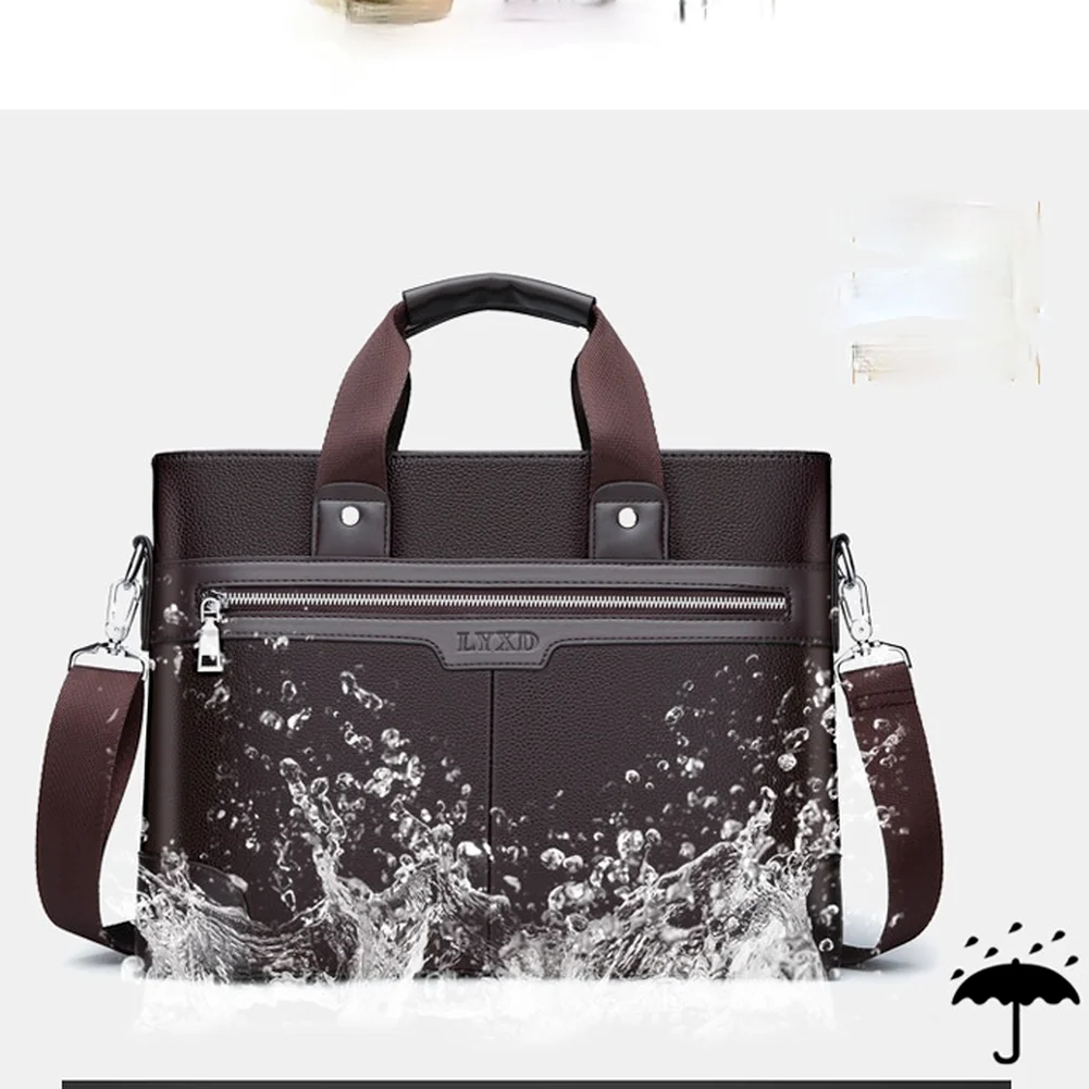 

New Design Laptop Bags for Men Luxury Soft Leather Business Tote Retro Briefcase Shoulder Messenger Bag Laptop Bags 14 Inch