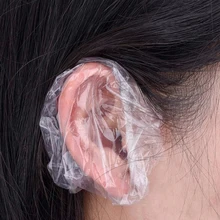 100pcs Waterproof Ear Cover Bath Shower Salon Ear Protector Hair Dyeing Earmuffs