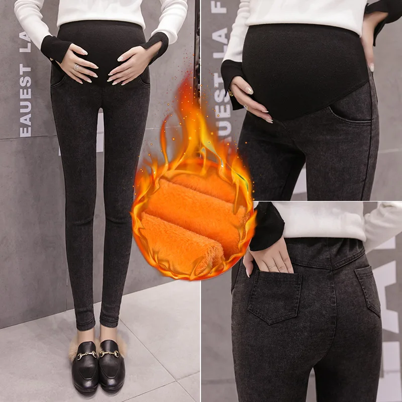 Джинсы для беременных женщин весна-осень Леггинсы высокая эластичность уход за