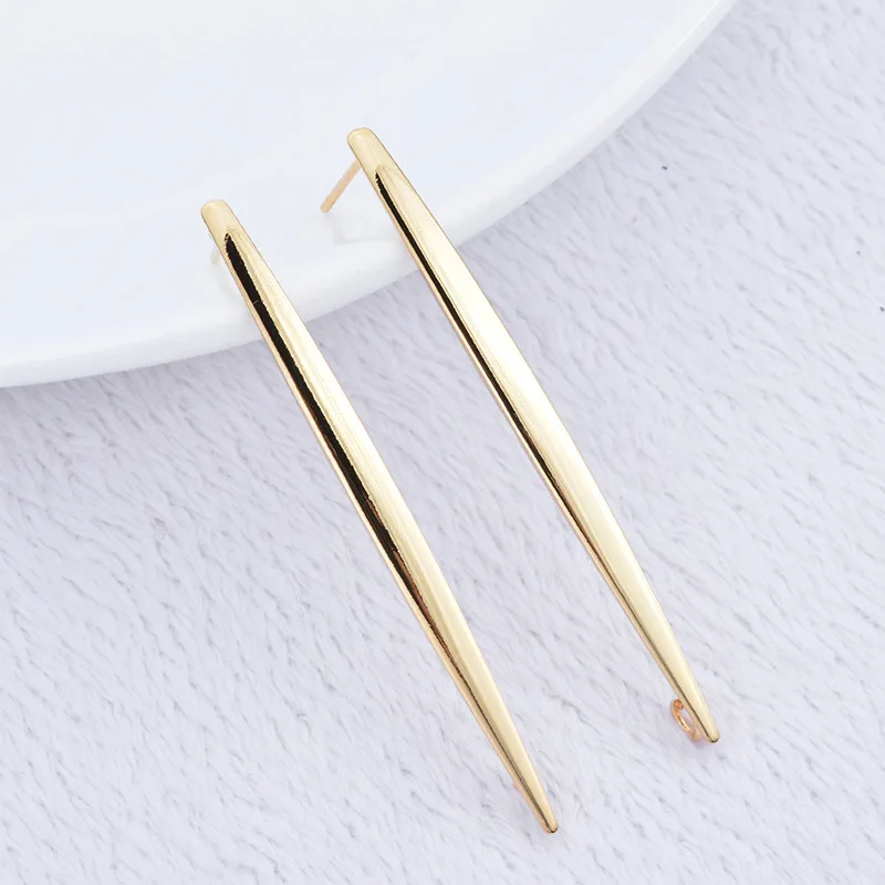 

52*3,5 мм 14K позолоченные латунные длинные серьги-гвоздики с рисунком высокого качества Diy аксессуары для изготовление, поиск ювелирных издели...