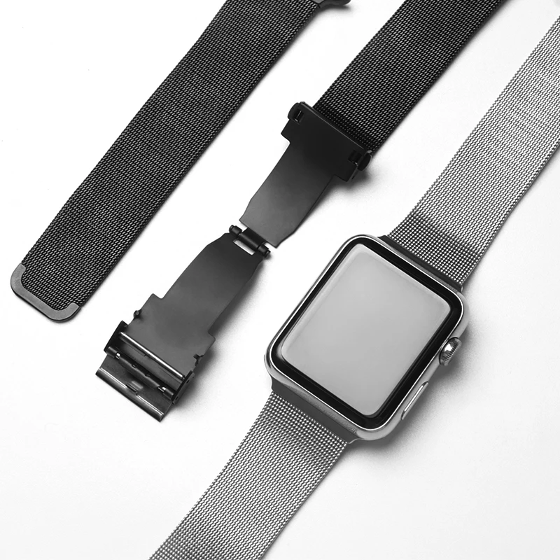 Металлический ремешок для Apple Watch Band Series 6 SE 5 4 44 мм 40 сменный Миланский Браслет iwatch