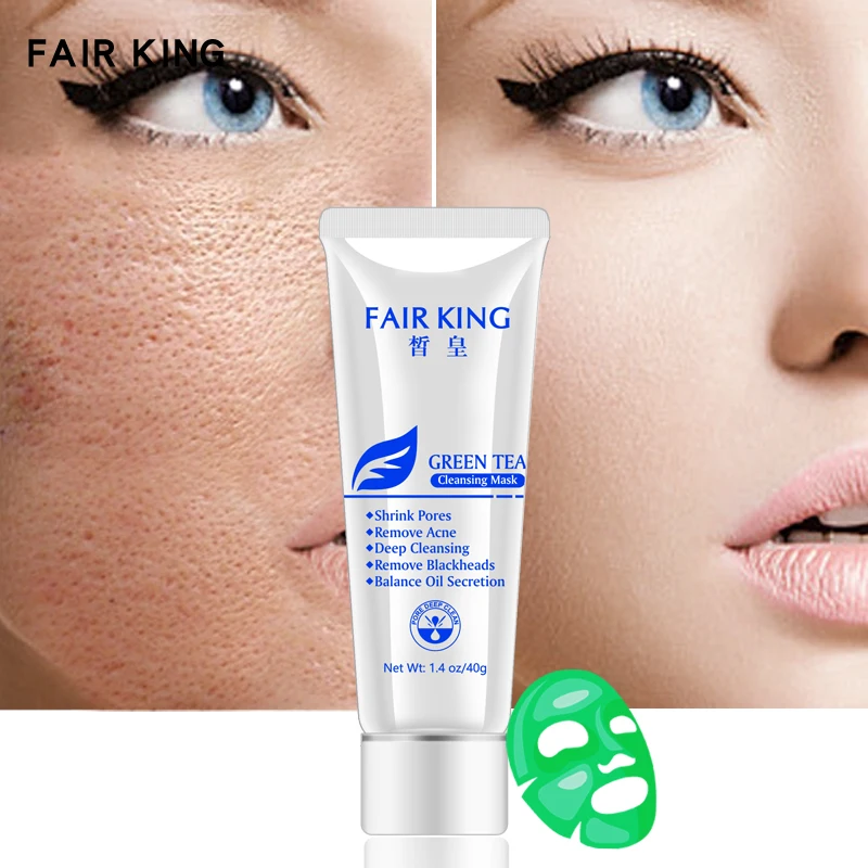 Очищающая маска для лица с зеленым чаем удаления угрей глубокое очищение от акне