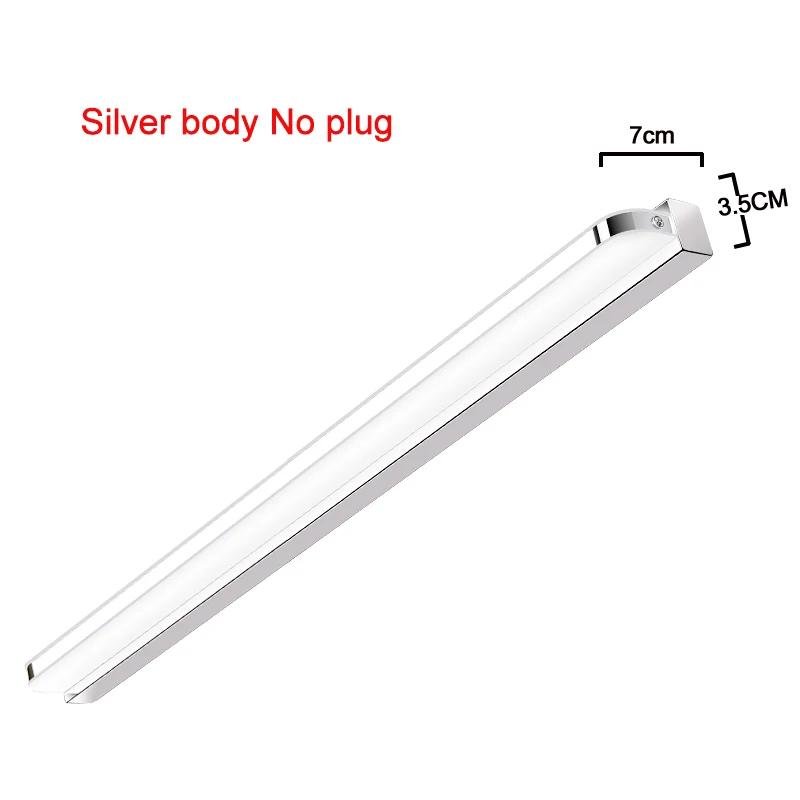 Silver body 9 Вт, 12 Вт, 16 Вт, 20 Вт, современный светодиодный настенный светильник, зеркальный светильник для ванной, AC 90-265 в, водонепроницаемый настенный светильник, бра, туалетный светильник, светильники ZJQ0004 - Цвет абажура: Silver body