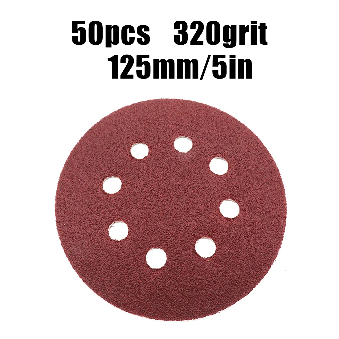 

50PCS 125mm Sanding Discs Flocking Dry Sandpaper 5inch 8 Holes 40 - 240 Grit Brand New And High Quality Sanding Discs