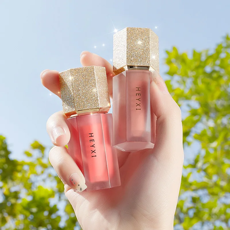 Жидкие румяна для лица контурный макияж стойкий розовый цвет тинт щек матовый