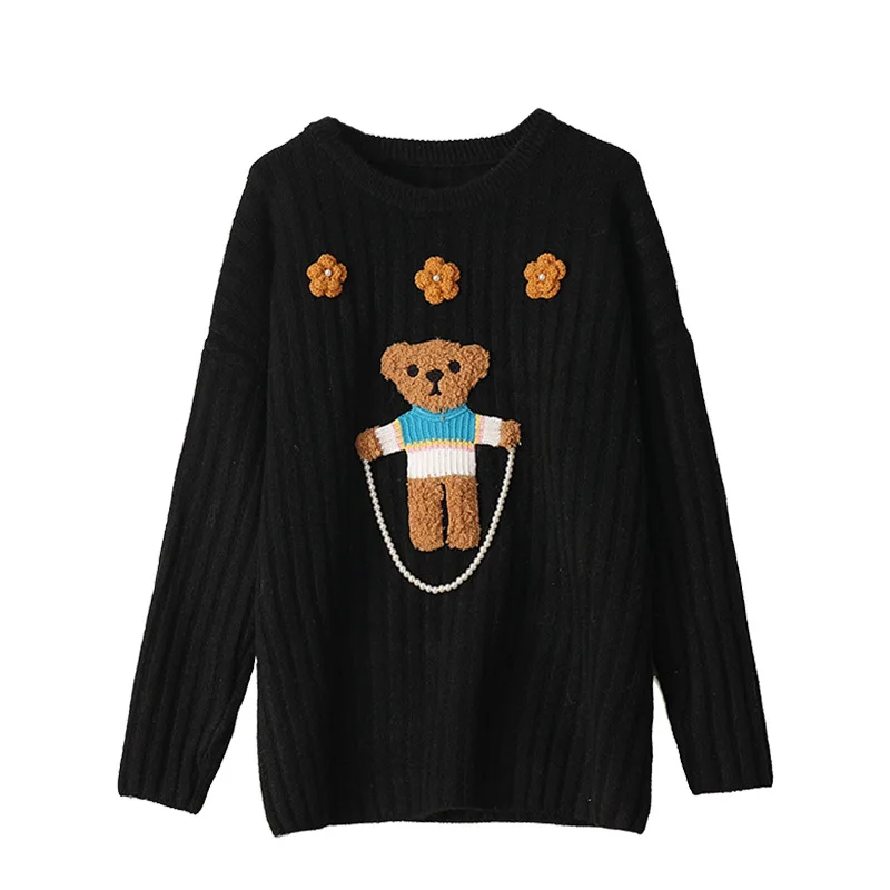 Женский жаккардовый свитер в японском стиле вязаные пуловеры девушки-Мори