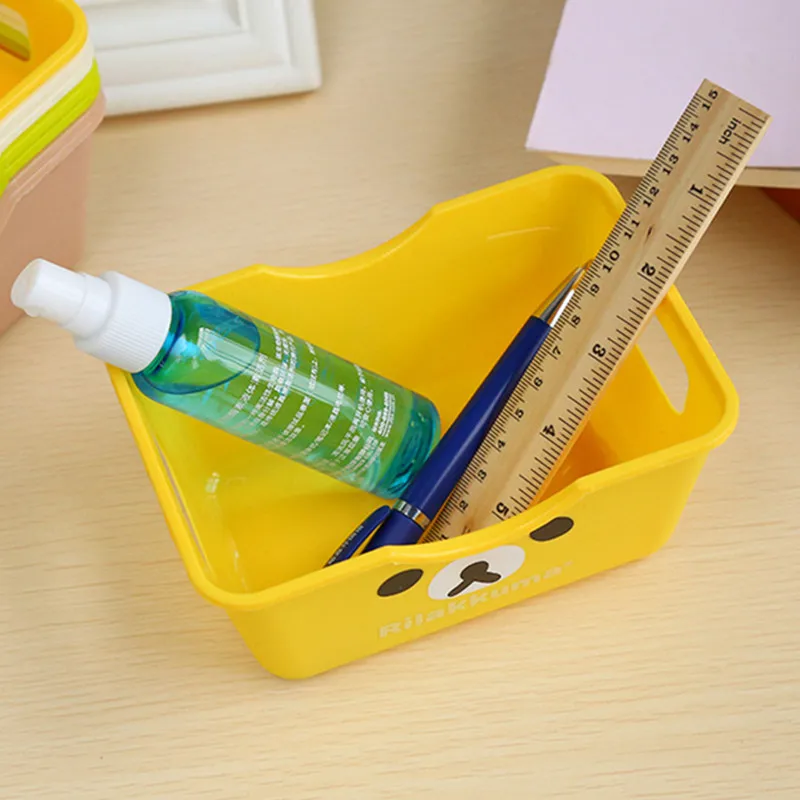 Мультяшные Мини Настольные Ящики для хранения Высокое качество PP материал