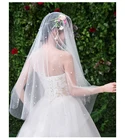 Перламутровая вуаль One layerpearl Свадебные фаты для невест без расчески 1,5 m