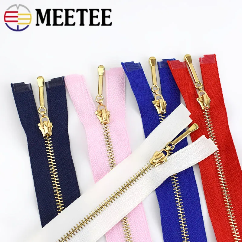 2/5 шт. Meetee 40 70 см 3 # с открытым концом автоматический металлический замок сумки для