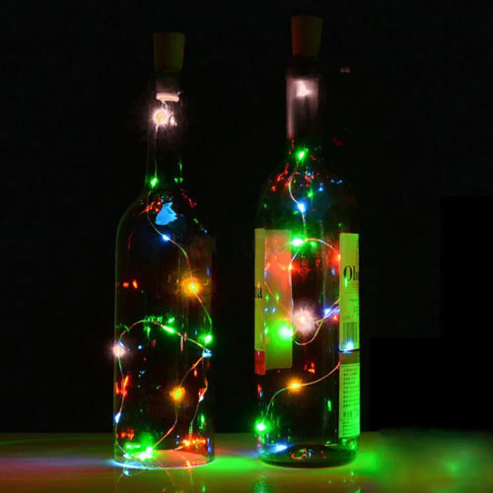 

5PCS 2M Solar Cork Wine Bottle Stopper Copper Wire String Lights Fairy Lamps