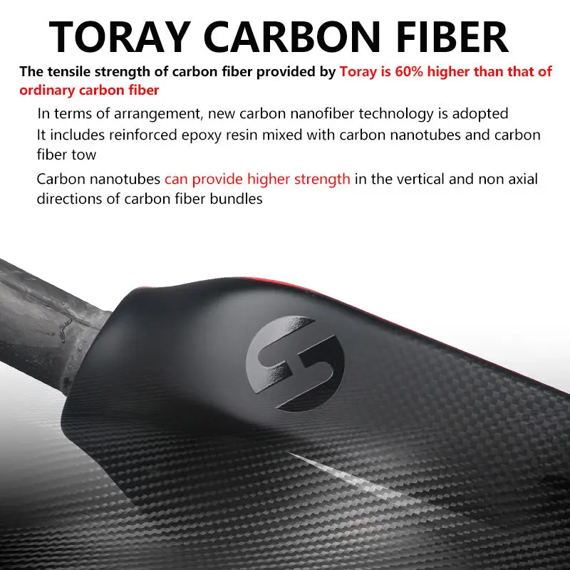 Велосипедная вилка из углеродного волокна передняя 26/27.5/29 дюйма жесткая TOSEEK