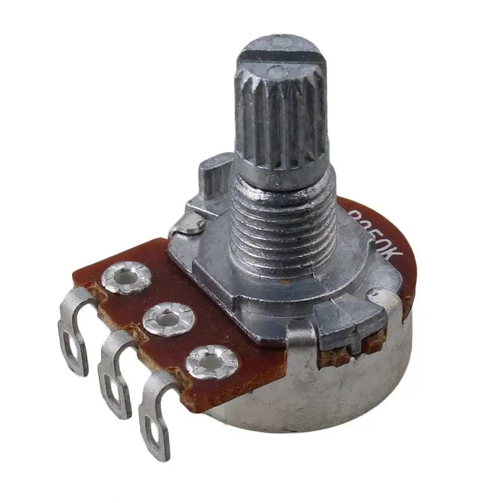 10pcs b250k 16mm basis 15mm welle elektrische gitarre volumen potentiometer free global shipping