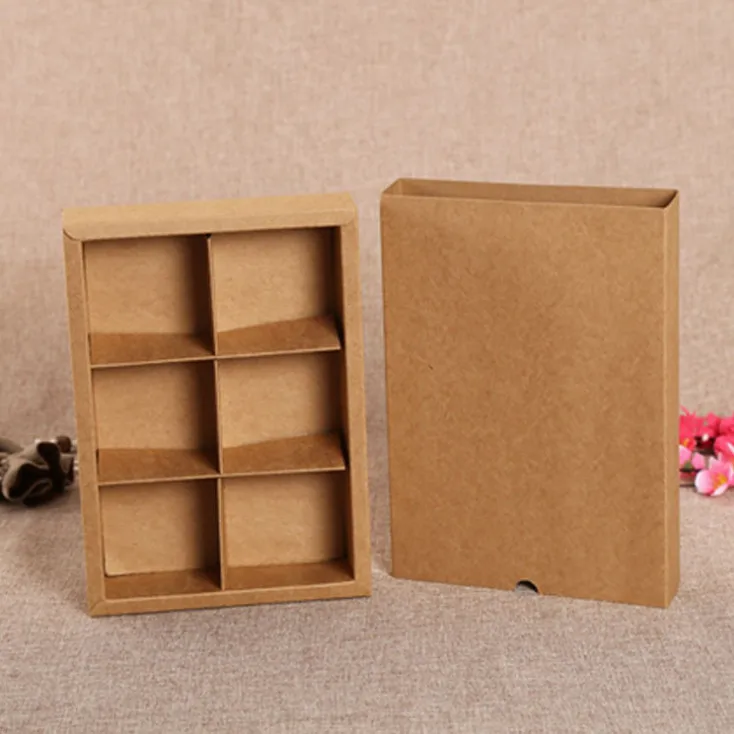 Пользовательский логотип коробка для ящиков из крафт бумаги матовый