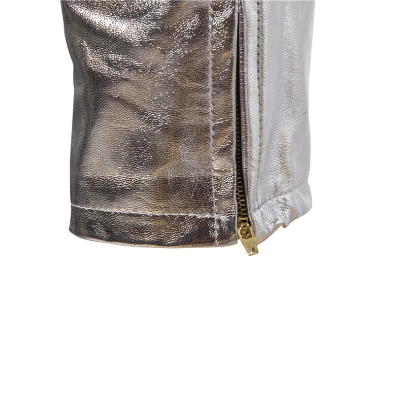 Модные обтягивающие кожаные штаны Мужская брендовая футболка фасона Slim Fit