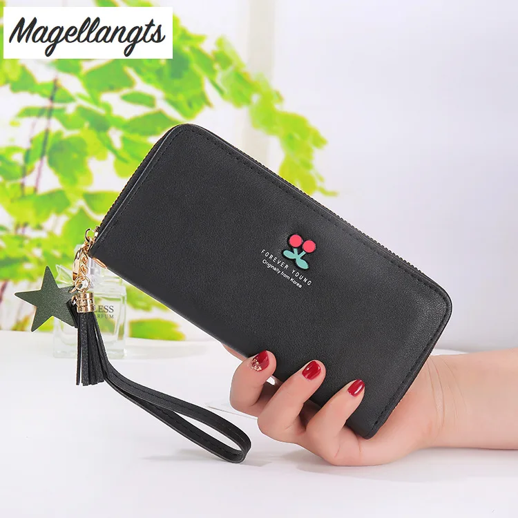 Новый женский кошелек с вишней красивые женские кошельки кисточками сумочка на