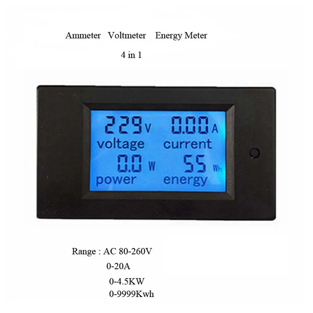 Новинка измеритель напряжения тока мощности и энергии 4 в 1 метр переменного 80 260