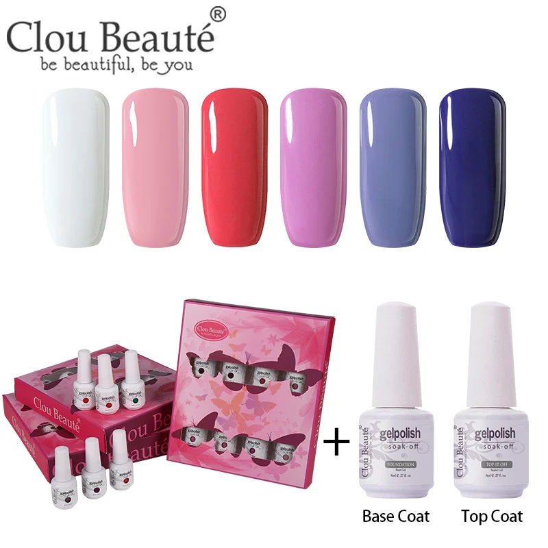 ZH32 Clou Beaute 8 шт./компл. Гель-лак для ногтей гибрид Лаки грунтовка лаки для ногтей Маникюр 8 мл Гель-лак для ногтей УФ лак - Цвет: ZH32