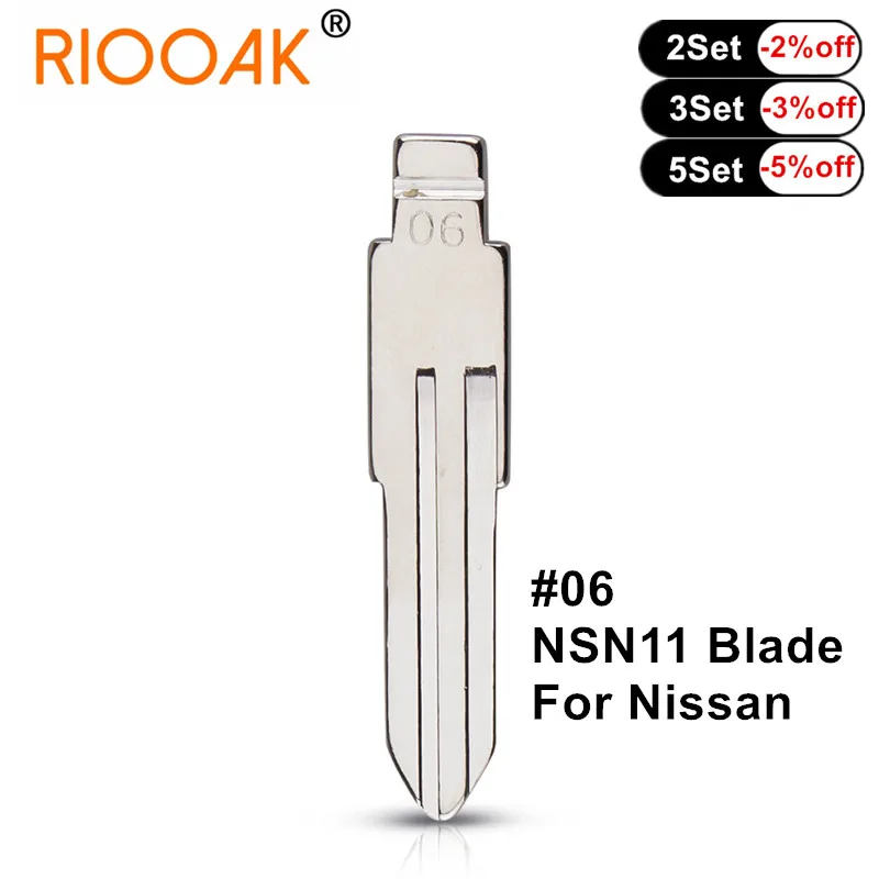 

10pcs Key Metal Blank Uncut Flip #06 NSN11 Universal KD VVDI Remote Flip Blade For Nissan Bluebird/Cedric/Cefiro Subaru Honda