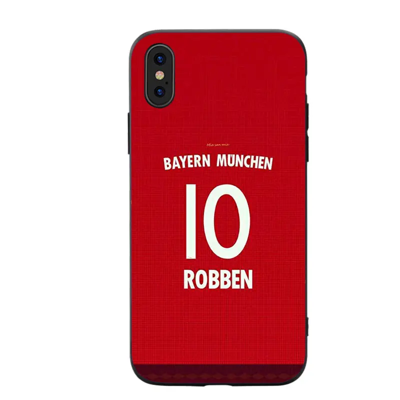 RKQ Bayern Star Jersey Style Soft Silicone Phone Case Cover For Iphone 5S SE 6 6S 7 8 Plus X XS XR 11 Pro Max TPU |