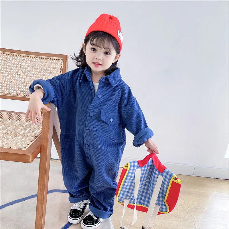 

Casual Grid Trousers Children Baby Boys Girls Pants Winter Spring Warm Toddler Thicken Rompers Kids Pocket 2021 High Quality