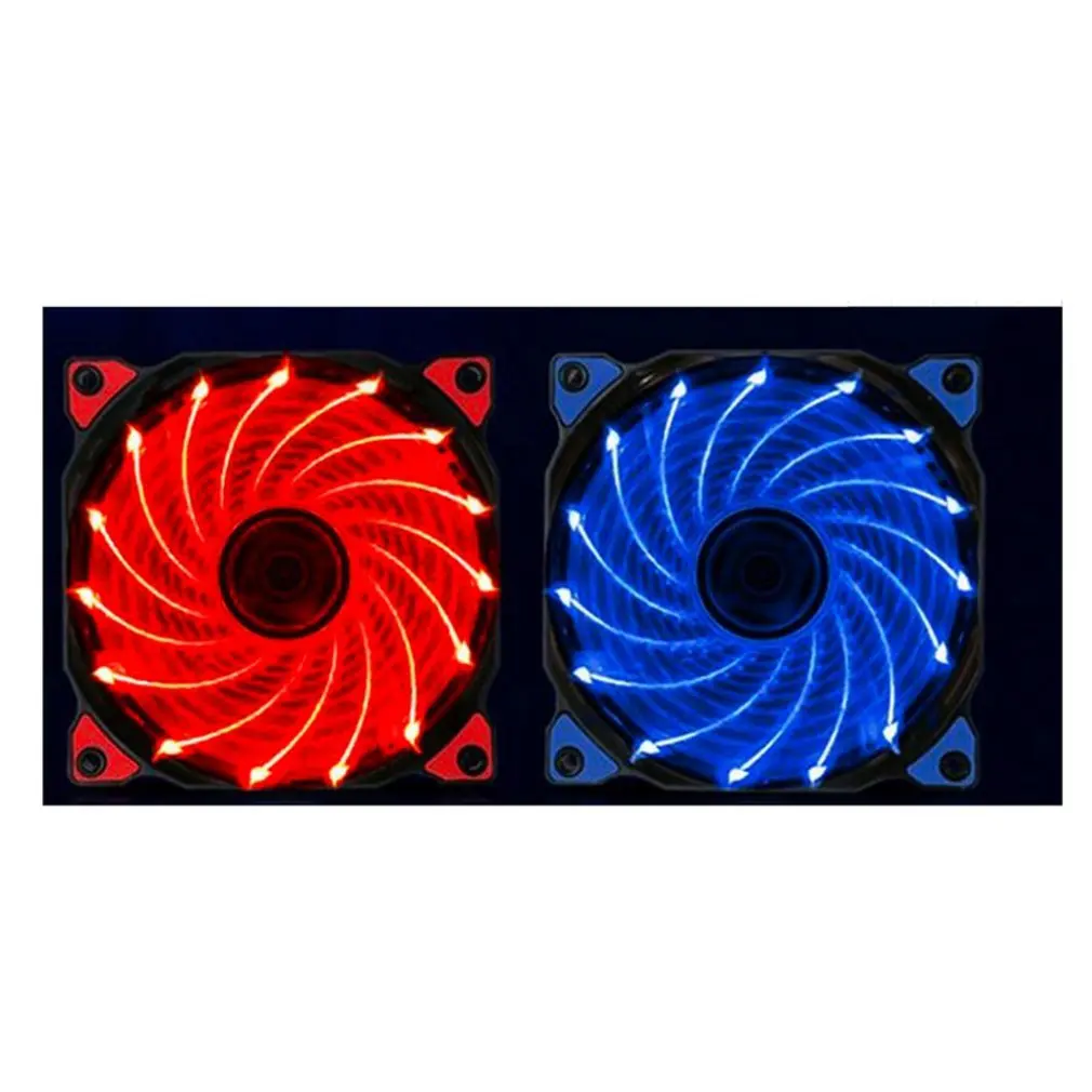 Ультра тихий светодиодный вентилятор 120 мм для ПК 12 см кулер 15 вентилятор|Кулеры и