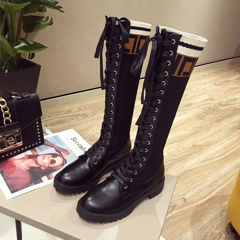 Wellwalk/Брендовые ботильоны Martens женские высокие ботиночки на шнуровке обувь
