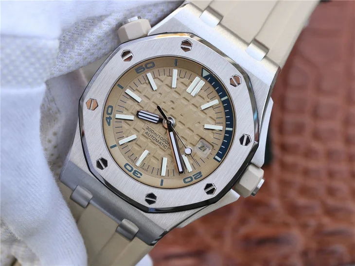 

Men's Watches Automatic Mechanical Watches For Men 15710ST. Brown Dial Rubber Strap 42mm Diameter Luxury Watch 1:1 Replica Watch