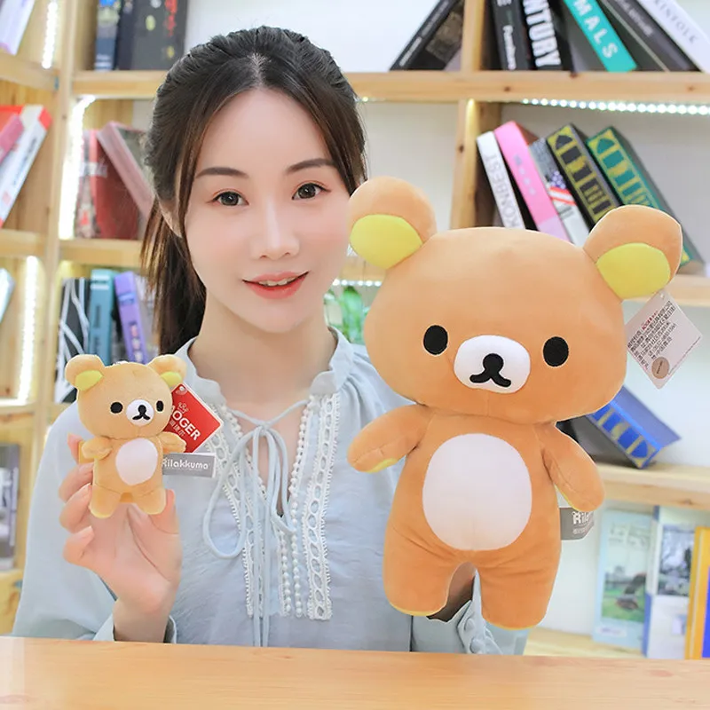 Kawaii Rilakkuma плюшевая кукла парная подвеска мультфильм милый Тедди коричневый