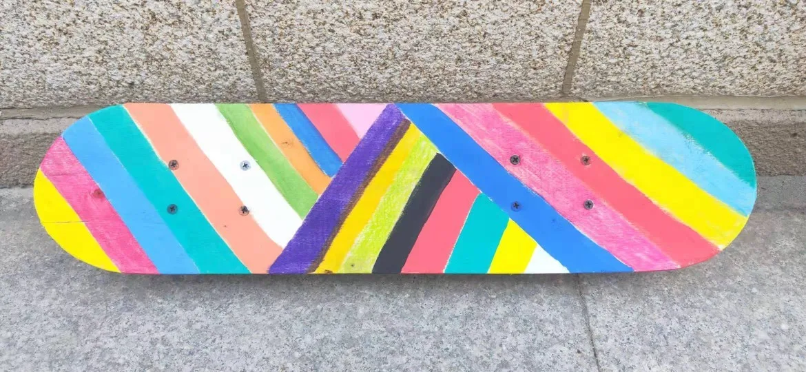 60*15 см Детский скейтборд 7 слоев китайского клена, Skatebooards DIY скейт Booard украшения Панели светильник деревянный двойным рокером