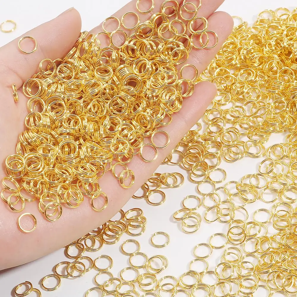 Соединительные кольца с двойными петлями золотистые/Серебристые соединительные