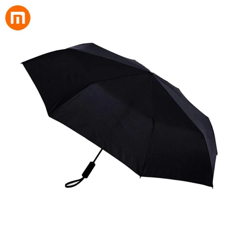 Черный Xiaomi Mijia WD1 автоматический зонт от дождя Карманный Солнечный дождливый летний алюминиевый ветрозащитный водонепроницаемый УФ зонт от солнца женщина - Цвет: Черный