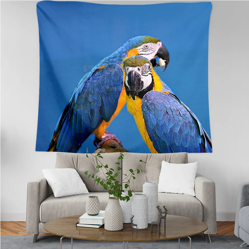 

Гобелен PLstar Cosmos, цветок-попугай, 3D печать, прямоугольный Декор для дома, подвесной новый стиль 3