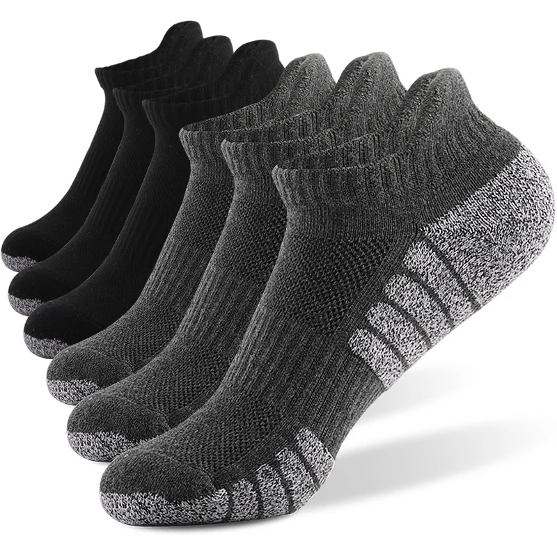 Thick Towel Bottom Running Socks 6 PAIRS Non-slip Cotton Socks Sweat-absorbent Sports Socks Factory Running Socks Adult Women