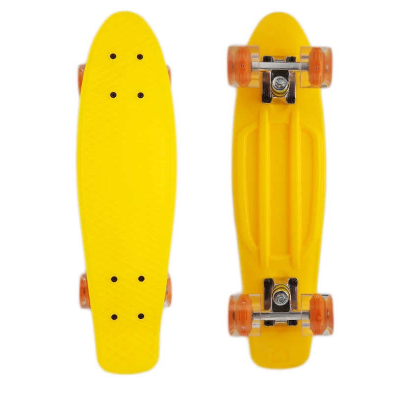Скейтборд с мигасветильник 22 дюйма пластиковый мини скейтборд для круизера
